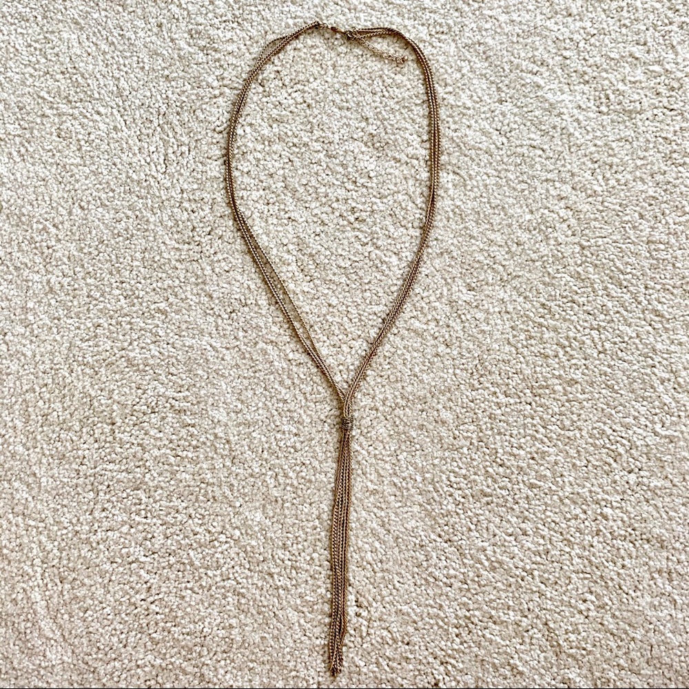 Gold Lariat Necklace